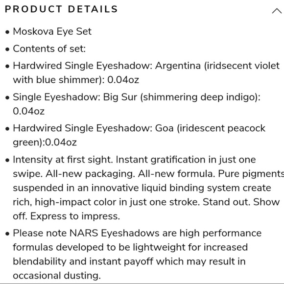 NIB NARS Eyeshadow, Moskova Eye Set (3 Colors) - Picture 9 of 10
